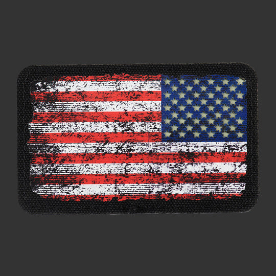 M-Tac patch U.S. Flag Reverse Vintage Black/GID
