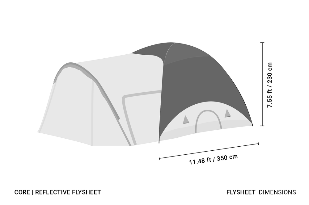 CRUA Outdoors: CORE REFLECTIVE FLYSHEET | DOUBLE SIDED