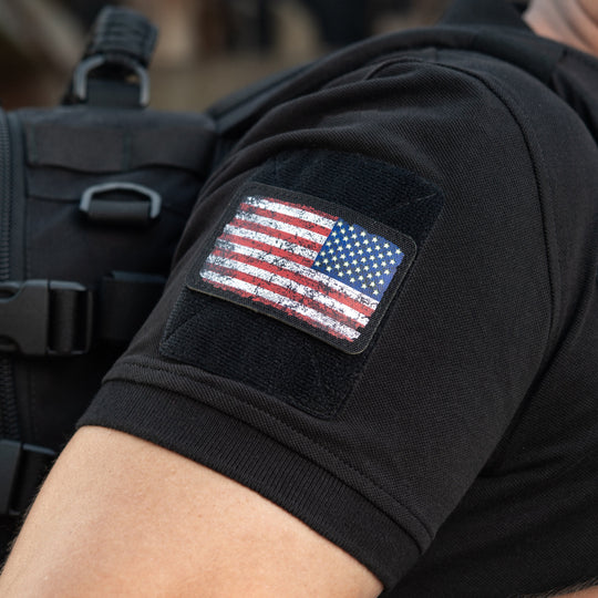 M-Tac patch U.S. Flag Reverse Vintage Black/GID