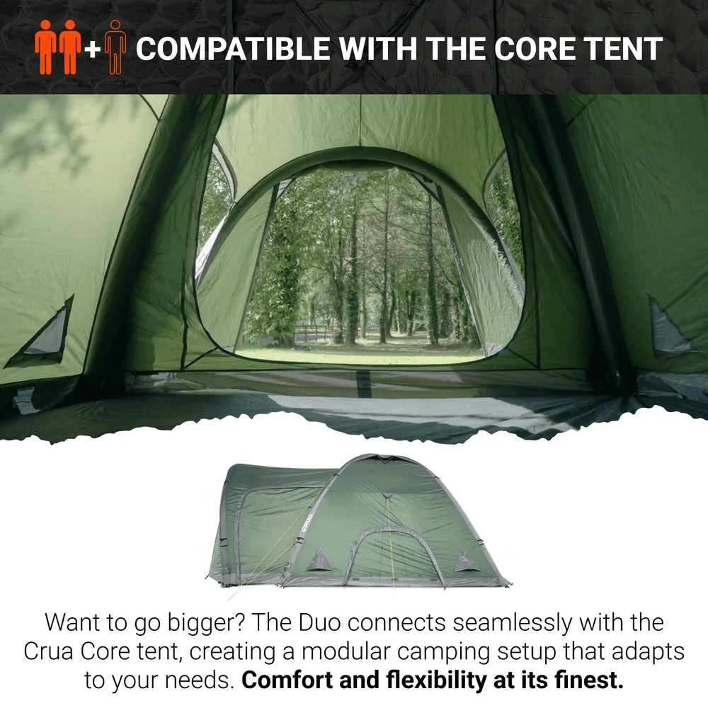 CRUA Outdoors: DUO | 2 PERSON CAMPING, DOME TENT