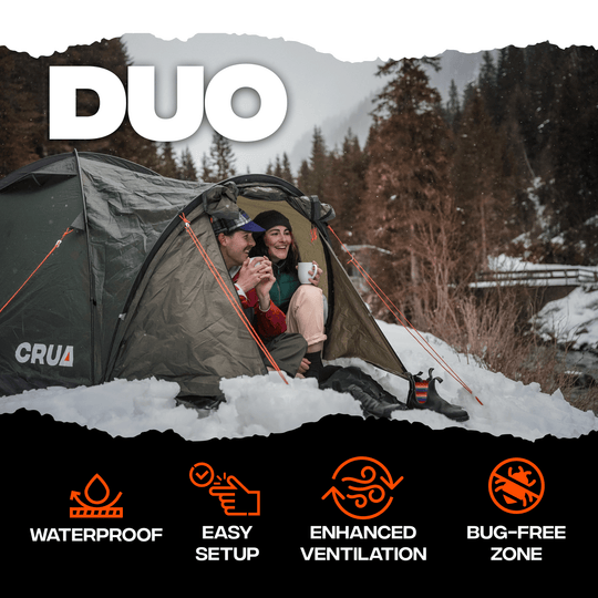 CRUA Outdoors: DUO | 2 PERSON CAMPING, DOME TENT