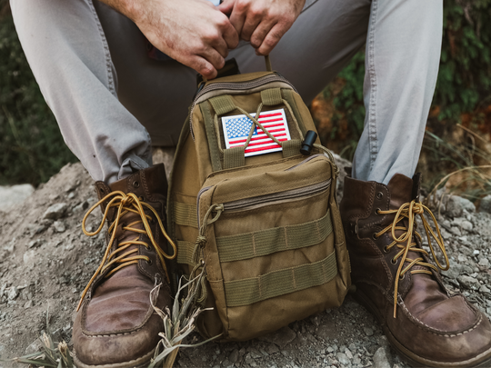 Jupiter Gear: Tactical USA Flag Patch with Detachable Backing