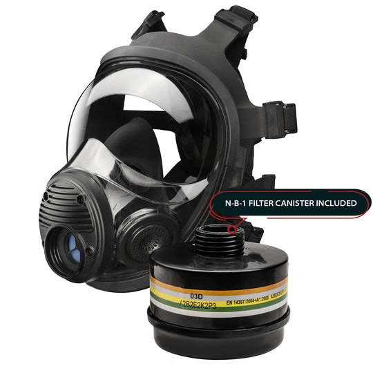 Parcil Safety NB-100V Tactical Gas Mask with Voice Amplifier