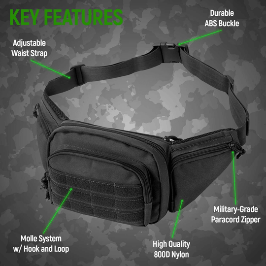 Jupiter Gear: Tactical Waist Bag & MOLLE EDC Pouch For Outdoor Activities