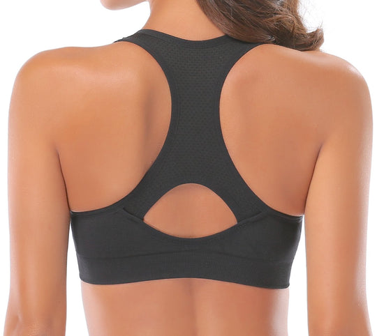 Jupiter Gear: Women’s Stylish Racerback Athletic Sports Bra | Padded Seamless High Impact Support for Yoga, Gym Workouts, Fitness Training and Running