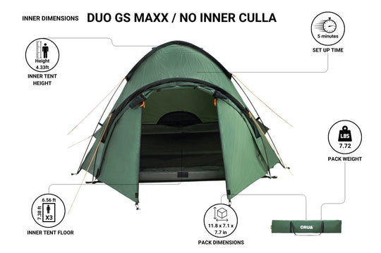 CRUA Outdoors: DUO GS MAXX | 3 PERSON INSULATED DOME TENT