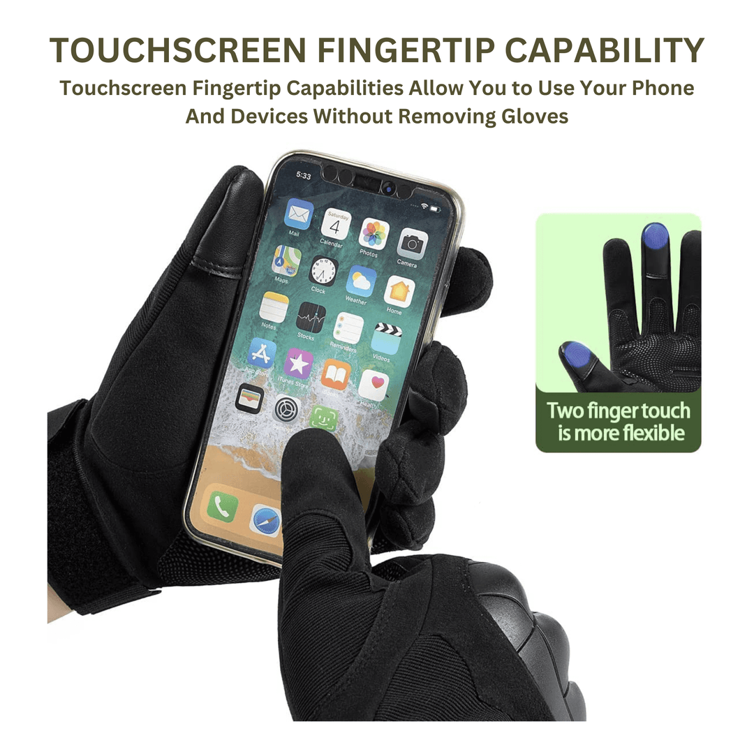 Jupiter Gear: Tactical Military Airsoft Gloves for Outdoor Sports, Paintball, and Motorcycling with Touchscreen Fingertip Capability