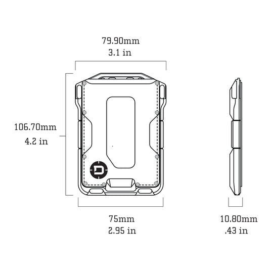 Dango: M1 MAVERICK™ WALLET - SPEC-OPS - SINGLE POCKET DTEX - BLUELINE