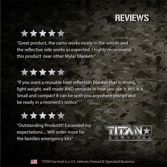 TITAN Survival: Emergency Survival Blankets, 5-Pack