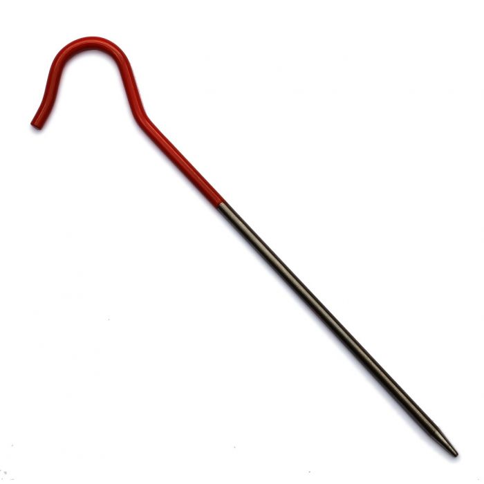 VARGO: TITANIUM TENT STAKE - FLUORESCENT ORANGE HEAD