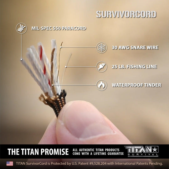 TITAN Survival: SurvivorCord Paracord Keychains | 3-PACK