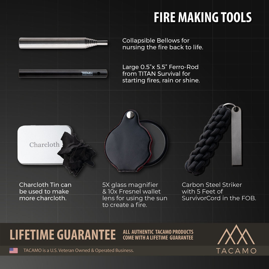 TITAN Survival: TACAMO 15-Piece Emergency Fire Kit