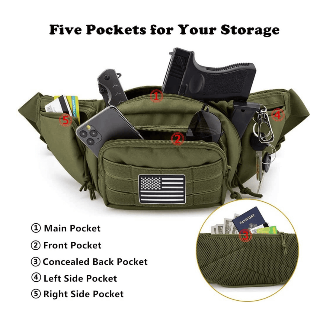 Jupiter Gear: Tactical Waist Bag & MOLLE EDC Pouch For Outdoor Activities