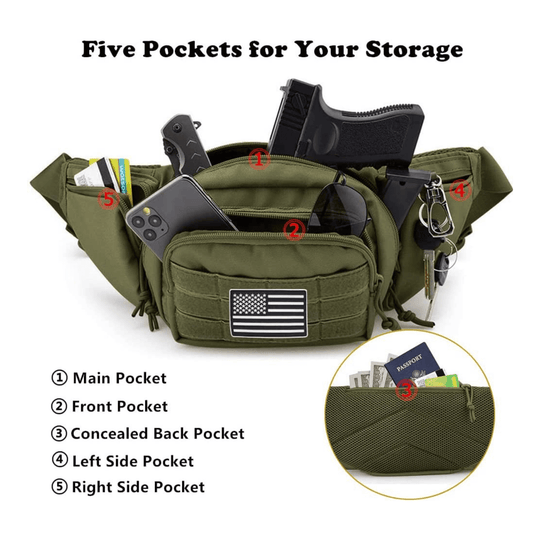 Jupiter Gear: Tactical Waist Bag & MOLLE EDC Pouch For Outdoor Activities