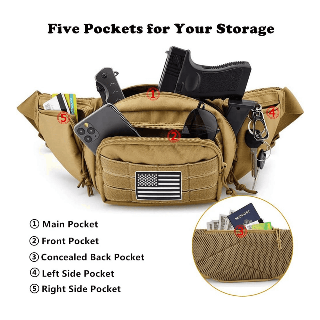 Jupiter Gear: Tactical Waist Bag & MOLLE EDC Pouch For Outdoor Activities