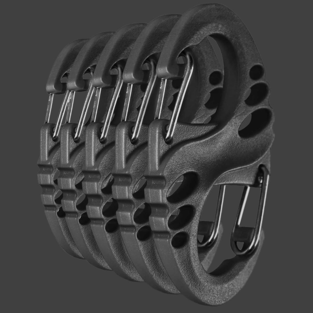 M-Tac Plastic S-Binner Carabiners - (Set of 5)