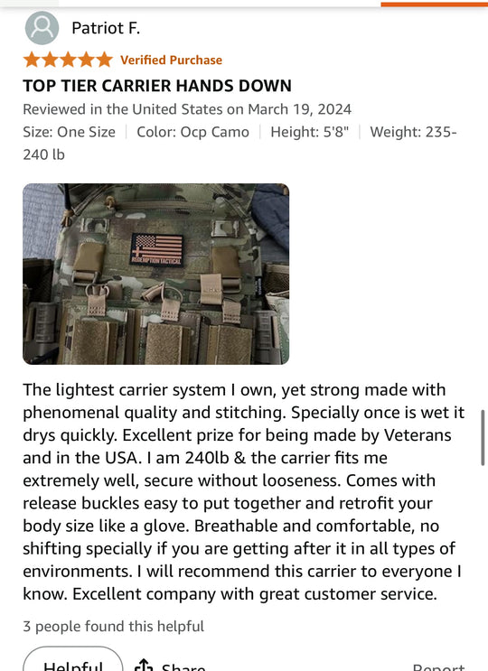 Redemption Tactical "CRUSADER 2.0"® V4 Vest - Plate Carrier Only