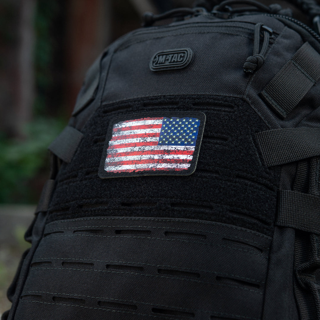 M-Tac patch U.S. Flag Reverse Vintage Black/GID