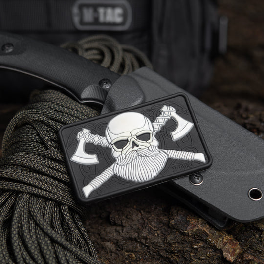 M-Tac Bearded Skull with Axes 3D PVC