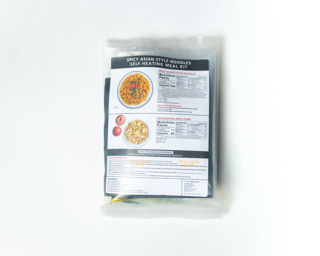 Heaven's Harvest: Self-Heating meal Kit - Spicy Asian Style Noodles