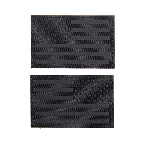 Reflective 3D US Flag Patch with Hook and Loop