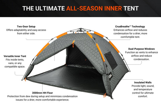 CRUA Outdoors: CULLA MAXX | 3 PERSON INSULATED INNER TENT