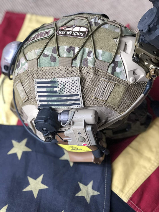 Reflective 3D US Flag Patch with Hook and Loop