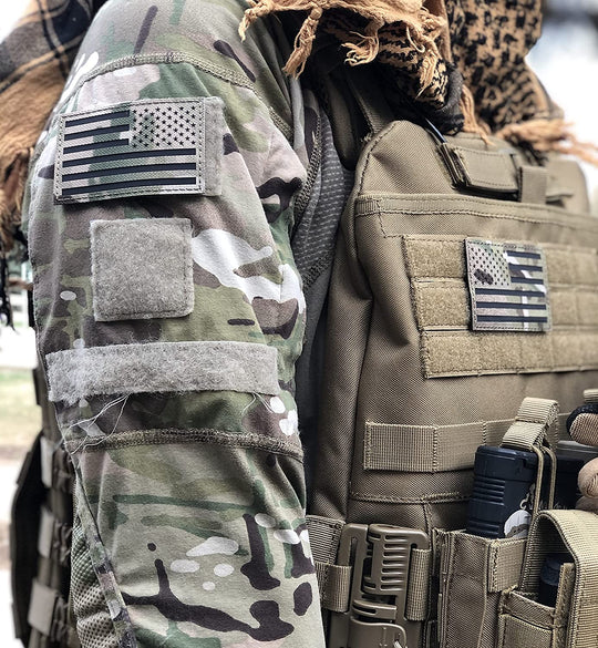 Reflective 3D US Flag Patch with Hook and Loop