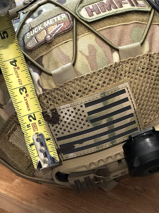 Reflective 3D US Flag Patch with Hook and Loop