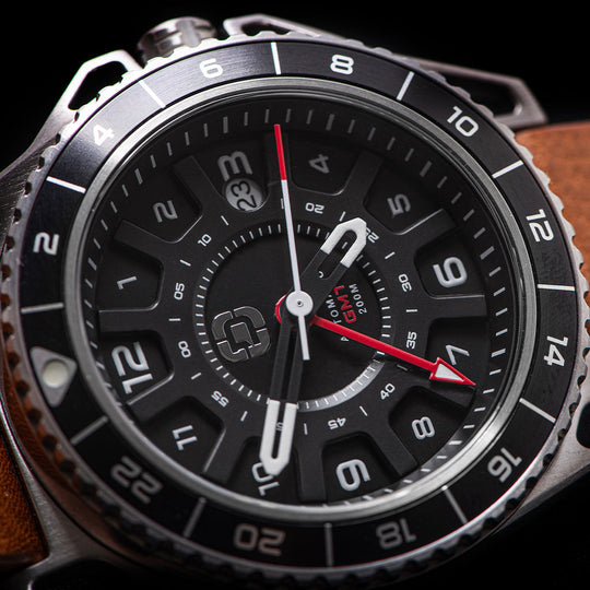 Dango: GMT-01 - AUTOMATIC GMT WATCH WITH ITALIAN LEATHER STRAP