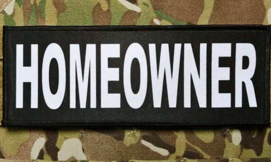 'HOMEOWNER' Patches w/ Hook and Loop