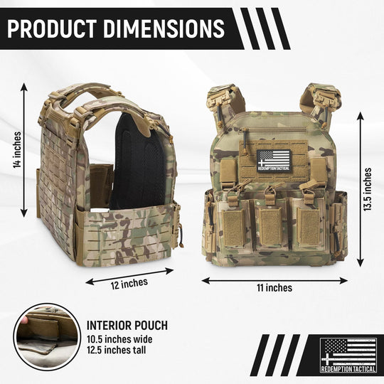 Redemption Tactical Crusader 2.0® Armore Kit - Lightweight Level IV Plates + Plate Carrier - Full Kit