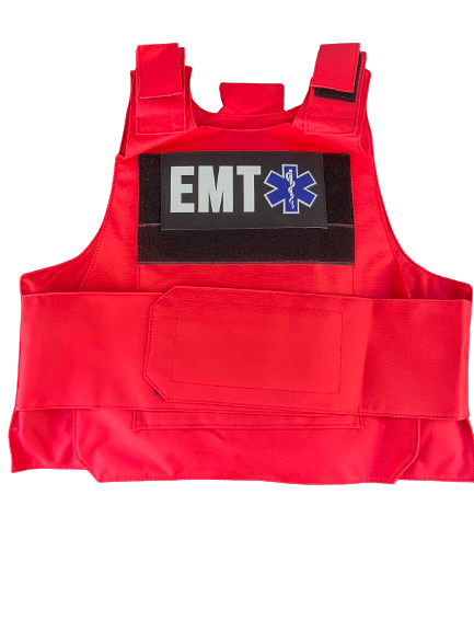 First Responder Vest Kit RED LEVEL IIIA Plates and Patch
