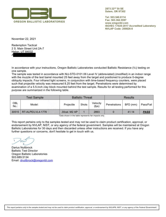 Redemption Tactical Black Rambo Plate Carrier: Plate Carrier + Level IV Plates
