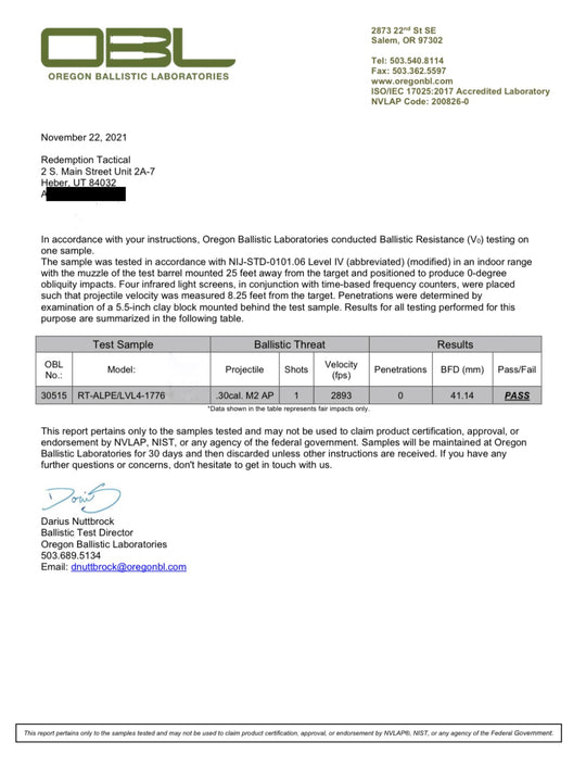 Ballistic Plates Level III