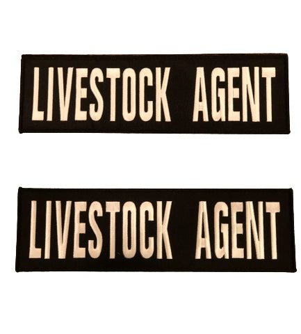 LIVESTOCK AGENT Patches w/ Hook and Loop