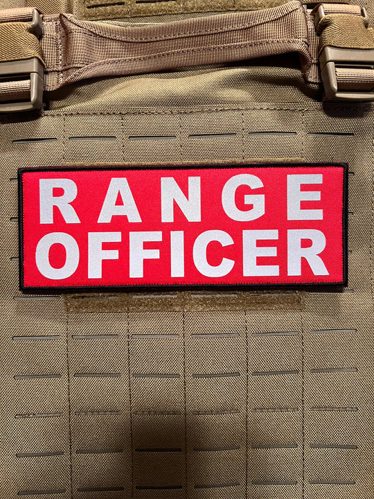 Pair of RANGE OFFICER Patches - Pair of Reflective w/ Hook and Loop
