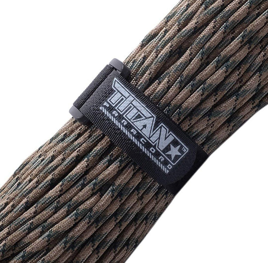 TITAN Survival: Paracord Fasteners, Hook & Loop, 5-Pack | BLACK