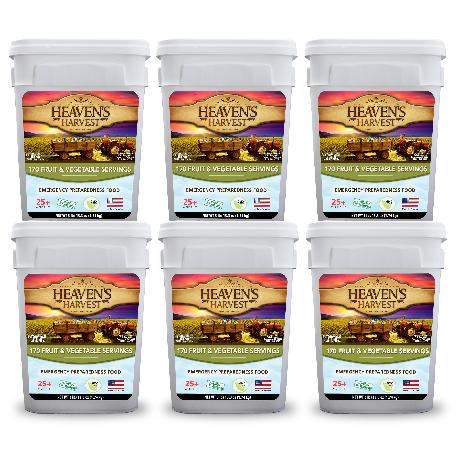 Heaven's Harvest: Fruit & Vegetable Bucket | Emergency Survival Food Kit